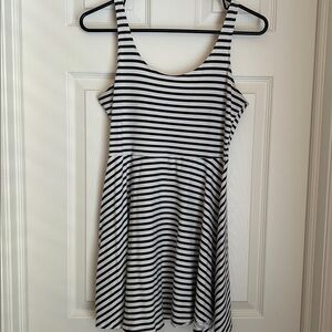 PINK Victoria's Secret Gray and White Striped Top